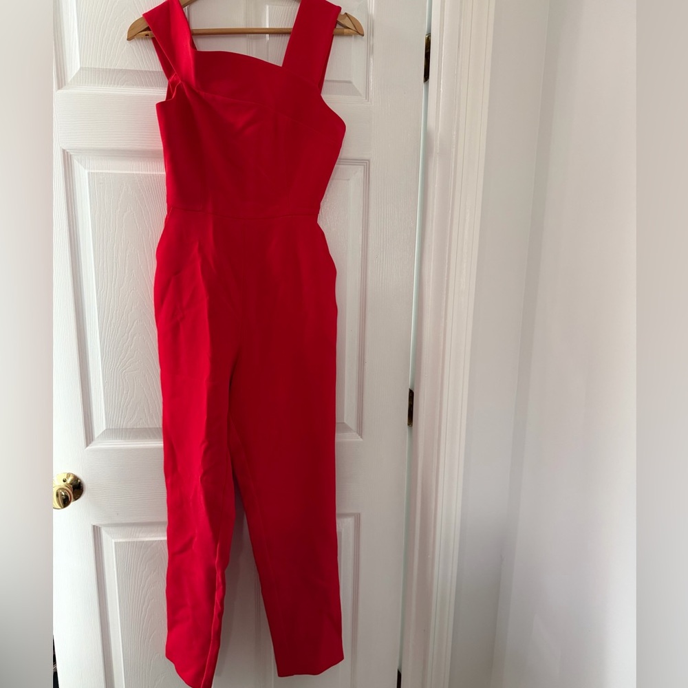 BCBGMaxAzria Bold Red Jumpsuit